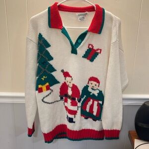 Christmas Themed Sweater - Red and Green